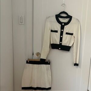 Aritzia Black and White Two-Piece Set